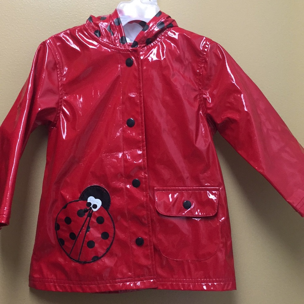 💋2/$20💋Baby headquarters girls ladybugs raincoat